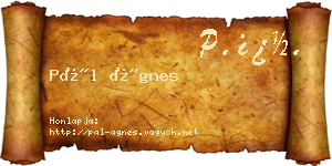 Pál Ágnes névjegykártya
