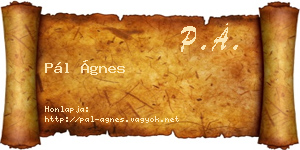 Pál Ágnes névjegykártya