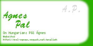 agnes pal business card